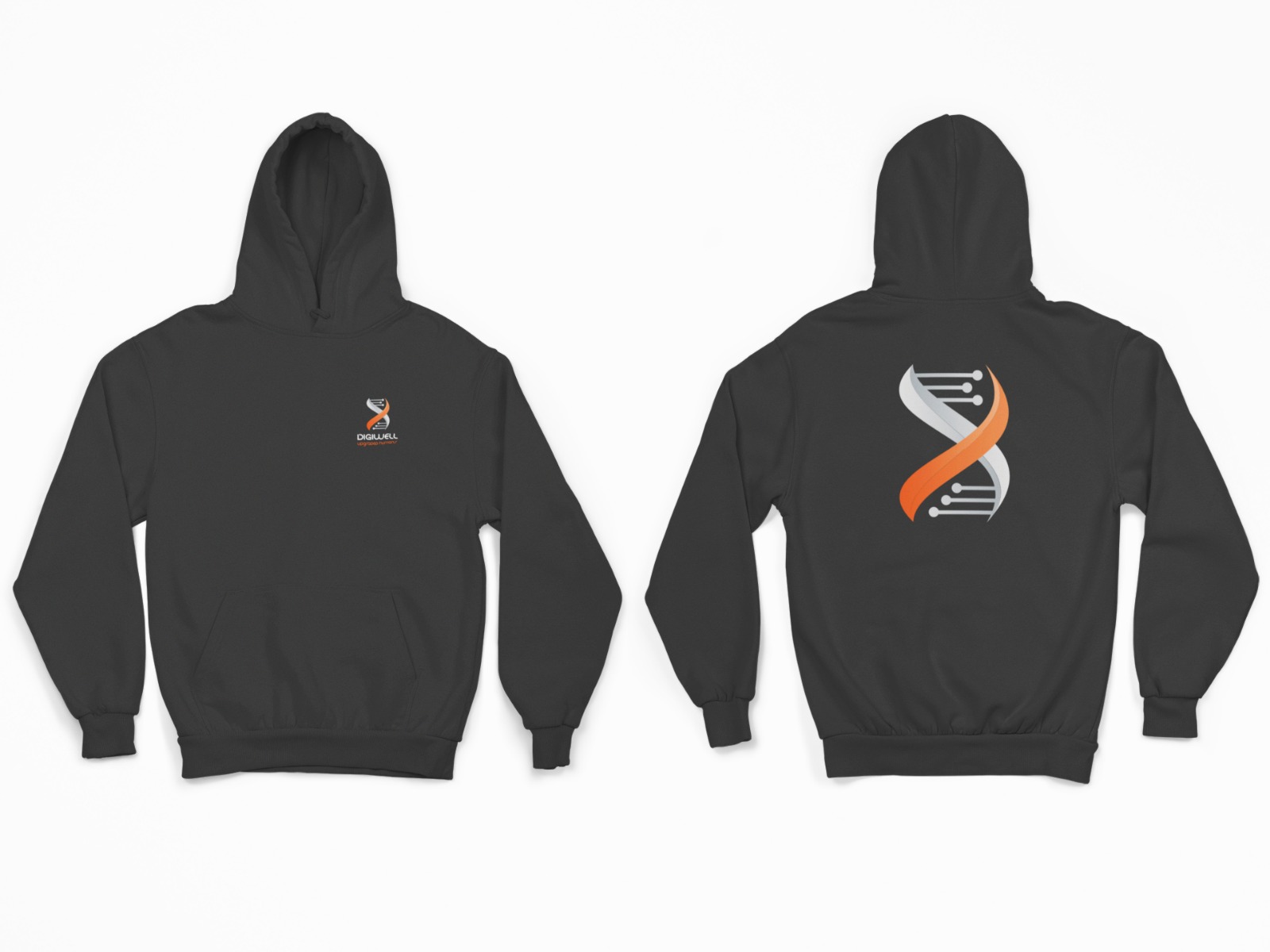 Upgraded Hoodies - "DNA" - dark grey