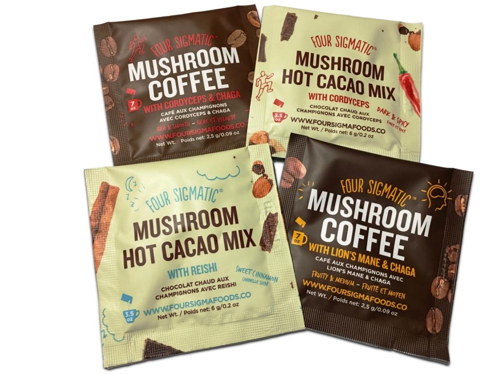 Four Sigmatic Probierpack Mushroom Coffee/Chocolate (4 Stck.)
